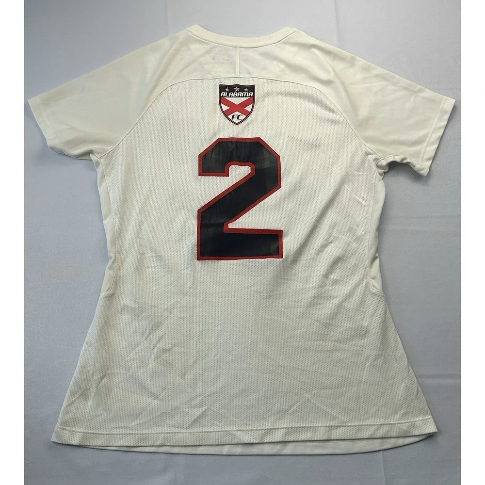 Nike Dri-FIT BUSA Alabama FC Soccer Jersey Pepsi #2 Women's Large White